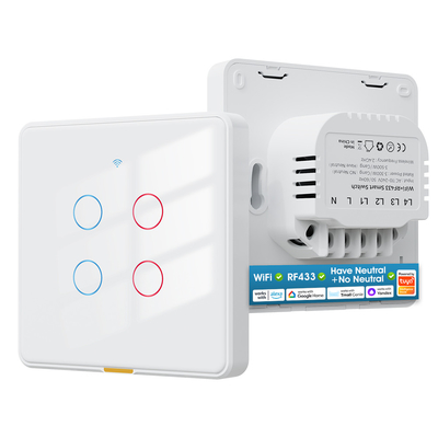 تويا WiFi يُحوّل RF433 التحكم التوقيت التطبيق الصوتي أليكسا، جوجل بيت ذكي بيت بدون سلك محايد WiFi EU Wall يُحوّل