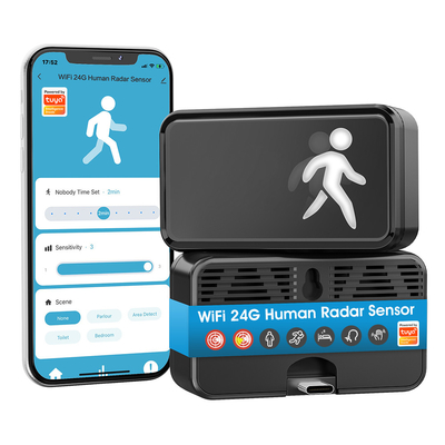 سعر جيد WiFi وجود الإنسان 24G رادار كشف موجات MmTuya APP المنزل الذكي مع تنفس ضوء جهاز استشعار الحركة رادار موجة مليمتر كاشف الجسم الانترنت